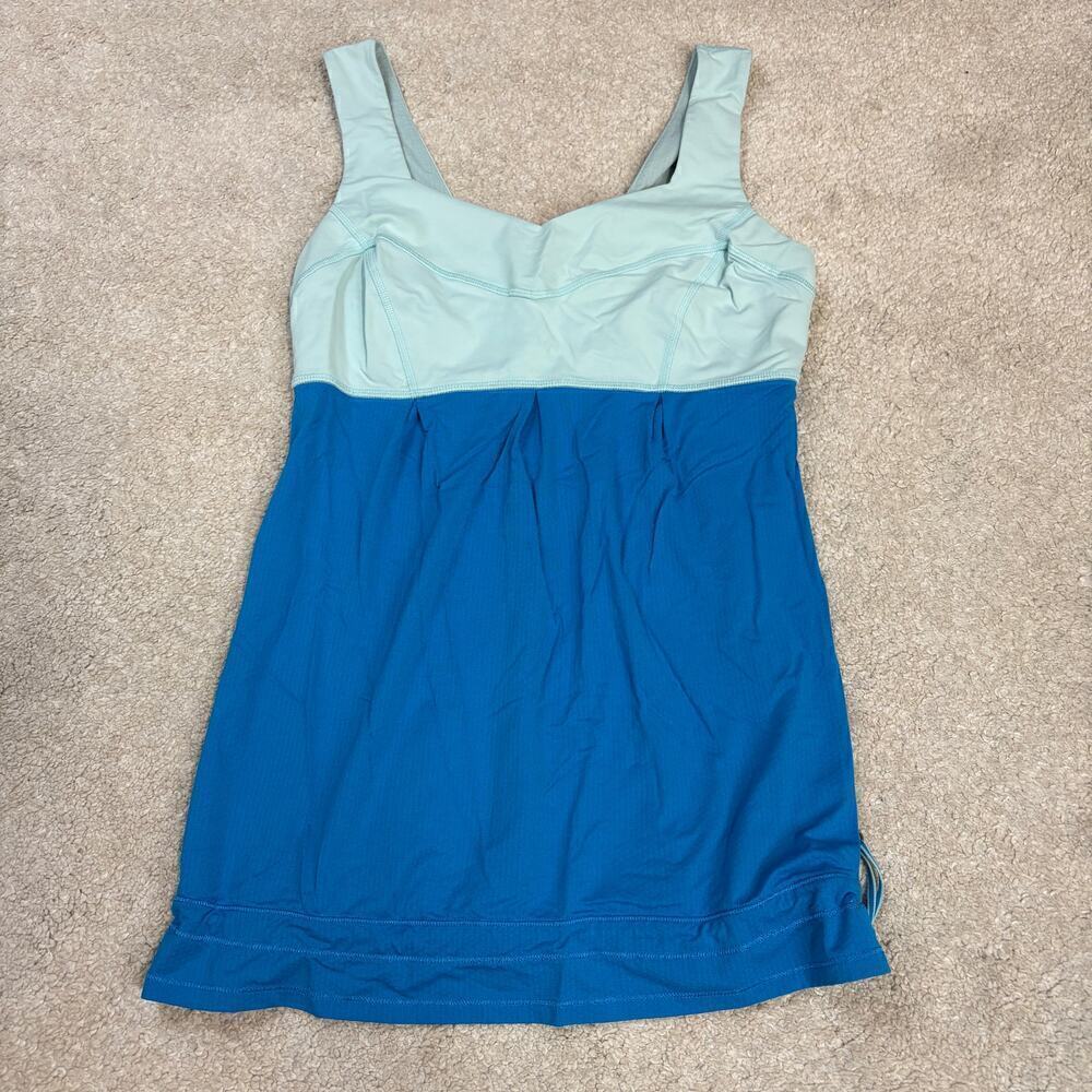 Set of 2 Lululemon Athletic Running Workout Stretch Tank Tops Red Blue Size 6 - Picture 2 of 7